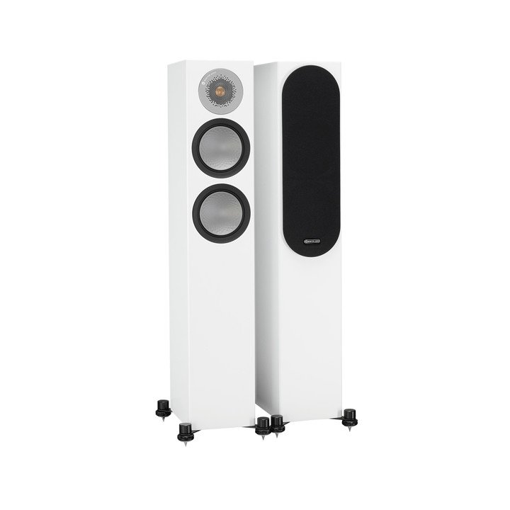 Silver 200 AV12 White Tower Speakers