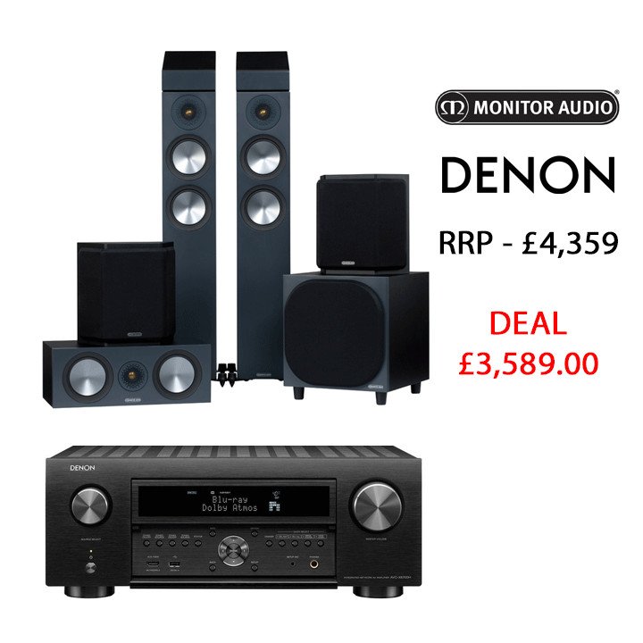 Monitor Audio Bronze 200 & Denon AVCX6700 5.1.2 Bundle