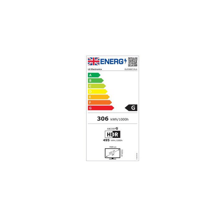 LG OLED88Z19LA Energy Ratings