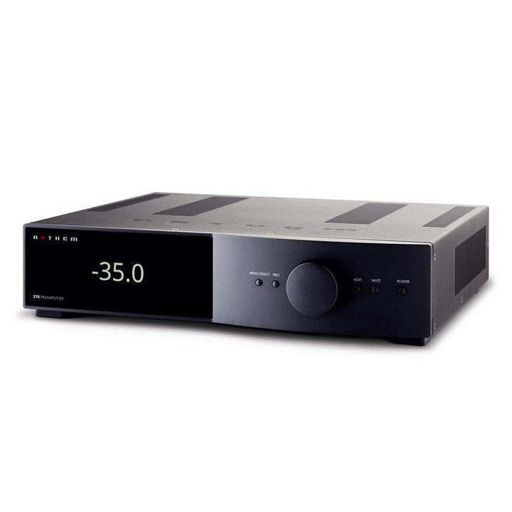 Anthem STR PreAmplifier Black Front Angle