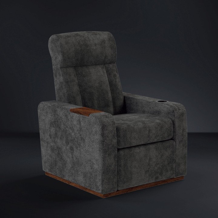 Cooper Micro Armchair with solid Walnut inset table and matching plinth